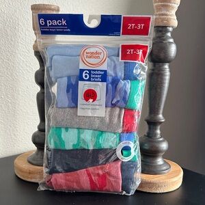 NWT 2/3T Wonder Nation Boxer Briefs 6-Pack - Blue, Gray, Green, Red